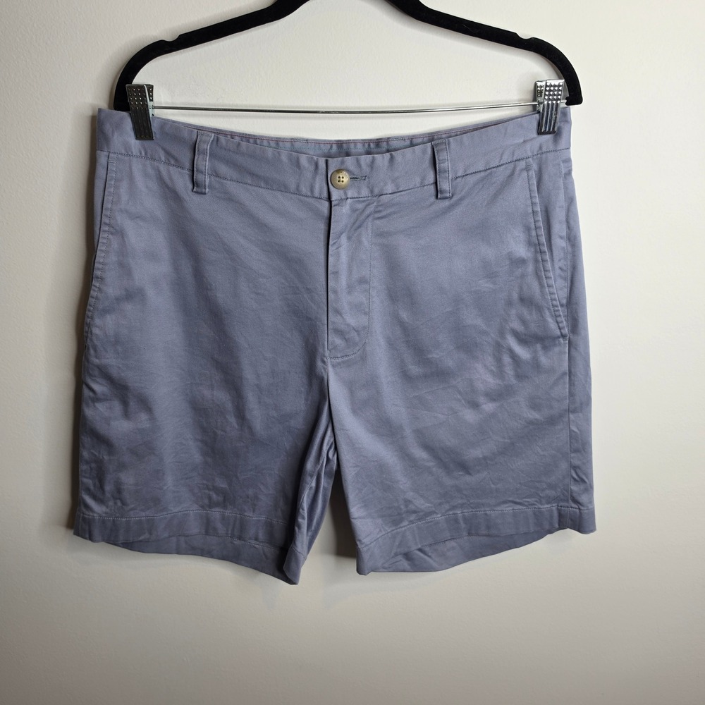 Southern Tide Chino Shorts Mens 33 Gray Intracoastal Water Way Classic Fit